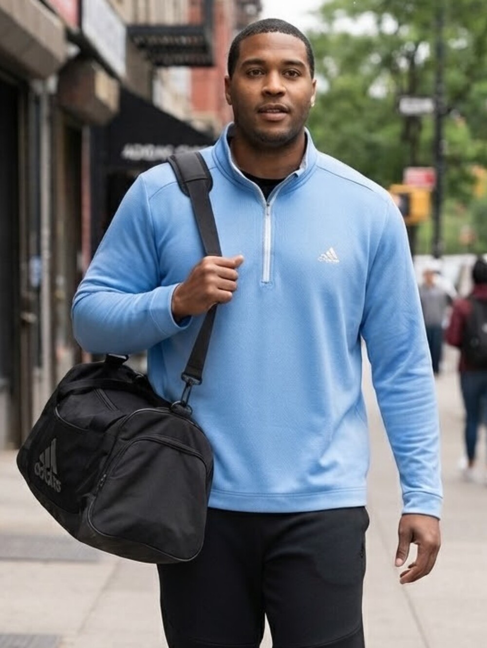 Adidas Performance 1/4 Zip Quarter Zip Pullover Blue Men's Size 2XL 100% charity